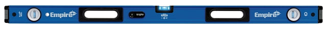 Empire True Blue Series EM95.48 Magnetic Box Level, 48 in L, 3-Vial, 1-Hang Hole, Magnetic, Aluminum, Blue
