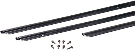 M-D 69911 Jamb Weatherstrip Kit, 7/8 in W, 1/4 in Thick, 84 in L, Aluminum/Vinyl