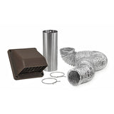 Lambro 1373B Wall Hood Vent Kit, Plastic, Brown