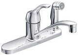 Moen Adler CA87554C Series Kitchen Faucet, 0.01 in H Spout, Chrome Plated, 0.01 in, 10-1/4 in W x 6-5/8 in H Dimensions