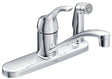 Moen Adler CA87554C Series Kitchen Faucet, 0.01 in H Spout, Chrome Plated, 0.01 in, 10-1/4 in W x 6-5/8 in H Dimensions