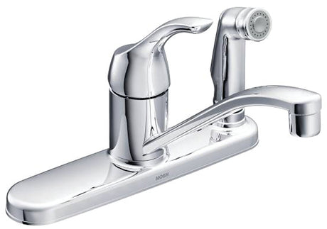 Moen Adler CA87554C Series Kitchen Faucet, 0.01 in H Spout, Chrome Plated, 0.01 in, 10-1/4 in W x 6-5/8 in H Dimensions