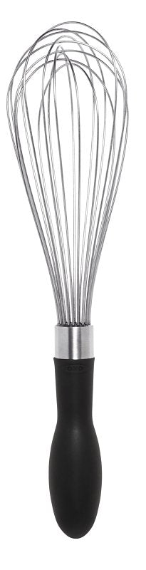 Good Grips 74291 Balloon Whisk, 11 in OAL, Stainless Steel, Black/Silver, Polished