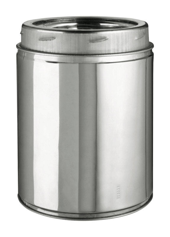 Selkirk 206012 Chimney Pipe, 8 in OD, 12 in L, Stainless Steel