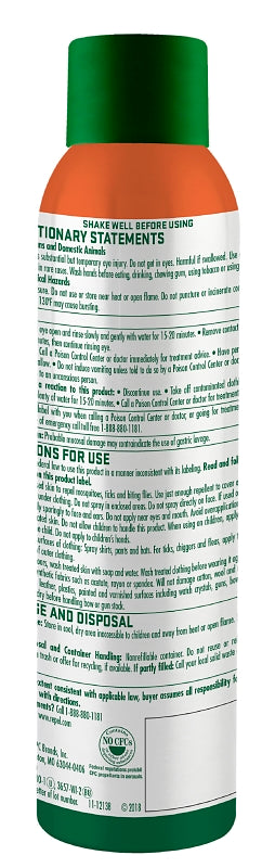 Repel HG-94210 Insect Repellent, Aerosol, Unscented, 4 oz