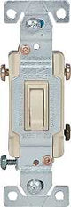 Eaton Wiring Devices 1303-7V-BOX Series Toggle Switch, Ivory, Flush Mount, 15 A, Polycarbonate Housing Material, Pack of 10
