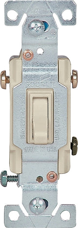 Eaton Wiring Devices 1303-7V-BOX Series Toggle Switch, Ivory, Flush Mount, 15 A, Polycarbonate Housing Material, Pack of 10