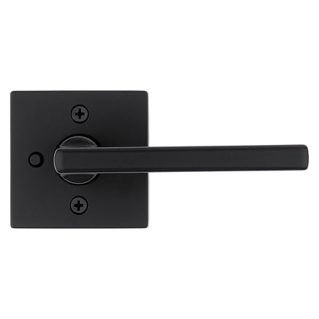 Kwikset Signature Series 730HFL SQT 514 CP Privacy Door Lock, Halifax Design, Lever Handle, Matte, Zinc, Black