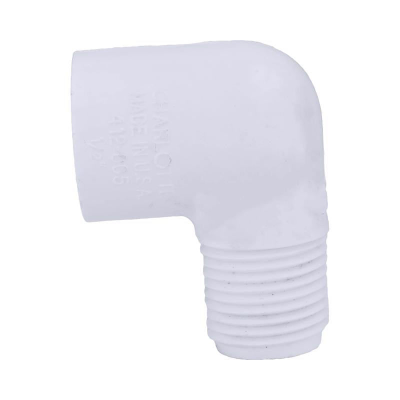 Charlotte Pipe Schedule 40 3/4 in. MPT X 3/4 in. D FPT PVC Street Elbow 1 pk