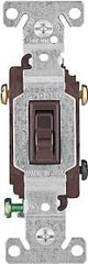 Eaton Wiring Devices 1303-7B Series Toggle Switch, Brown, 1 Poles, 15 A, 120 V, Polycarbonate Housing Material