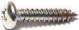 Midwest Fastener 05109 Screw, #8 Thread, Coarse Thread, Pan Head, #2 Drive, Self-Tapping, Sharp Point, 100/PK