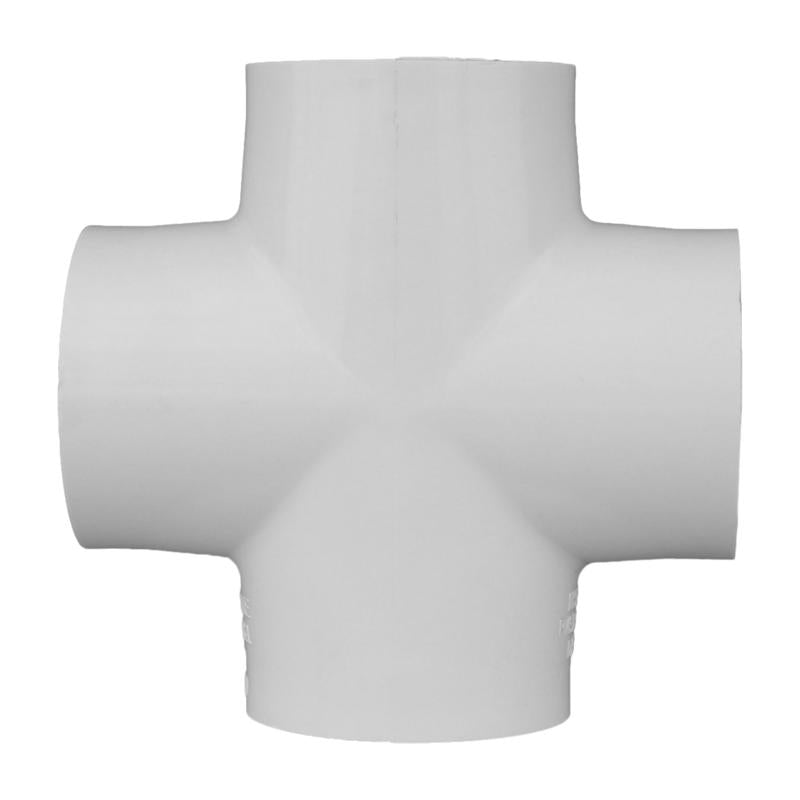 Charlotte Pipe Schedule 40 2 in. Slip X 2 in. D Slip PVC Cross 1 pk