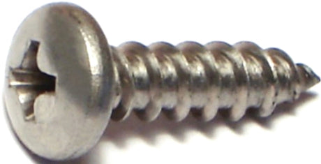 Midwest Fastener 05118 Screw, #10 Thread, Coarse Thread, Pan Head, Phillips Drive, Diamond, Self-Tapping Point