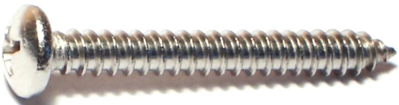 Midwest Fastener 05121 Screw, #10 Thread, Coarse Thread, Pan Head, Zinc Dichromate, Diamond, Self-Tapping Point, 100/PK