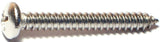 Midwest Fastener 05121 Screw, #10 Thread, Coarse Thread, Pan Head, Zinc Dichromate, Diamond, Self-Tapping Point, 100/PK