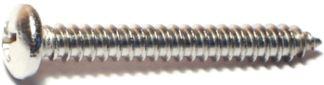 Midwest Fastener 05121 Screw, #10 Thread, Coarse Thread, Pan Head, Zinc Dichromate, Diamond, Self-Tapping Point, 100/PK
