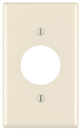 Leviton 78004 Single Receptacle Wallplate, 4-1/2 in L, 2-3/4 in W, 1 -Gang, Thermoset, Light Almond, Smooth