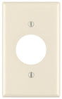 Leviton 78004 Single Receptacle Wallplate, 4-1/2 in L, 2-3/4 in W, 1 -Gang, Thermoset, Light Almond, Smooth