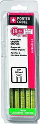Porter-Cable PNS18125-1 Crown Staple, 1/4 in W Crown, 1-1/4 in L Leg, 18, Galvanized Steel
