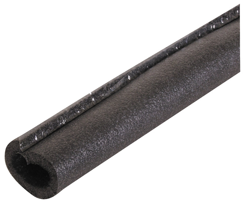 Quick R 50781T Pipe Insulation, 7/8 in ID x 1-7/8 in OD Dia, 6 ft L, Poly Foam w/2 glue strips, Charcoal, Pack of 40