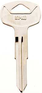 Hy-Ko 11010DA21 Automotive Key Blank, Brass, Nickel, For: Nissan Vehicle Locks, DA21 Key Number, Pack of 10