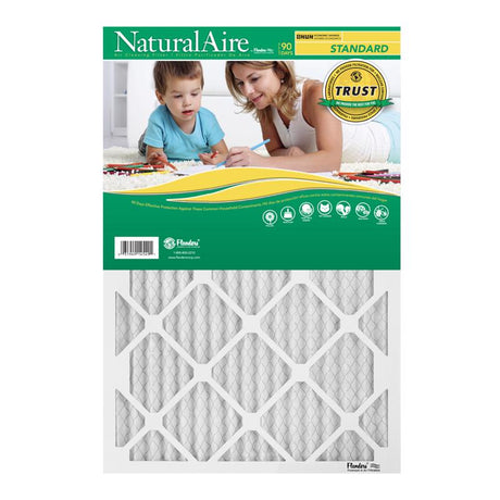 NaturalAire 12 in. W X 20 in. H X 1 in. Synthetic 8 MERV Pleated Air Filter 1 pk, Pack of 12
