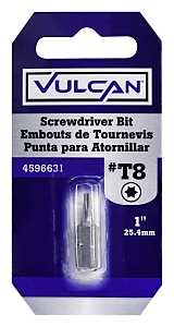 Vulcan 307081OR Screwdriver Bit, Hex Shank, S2 Chrome Molybdenum Steel