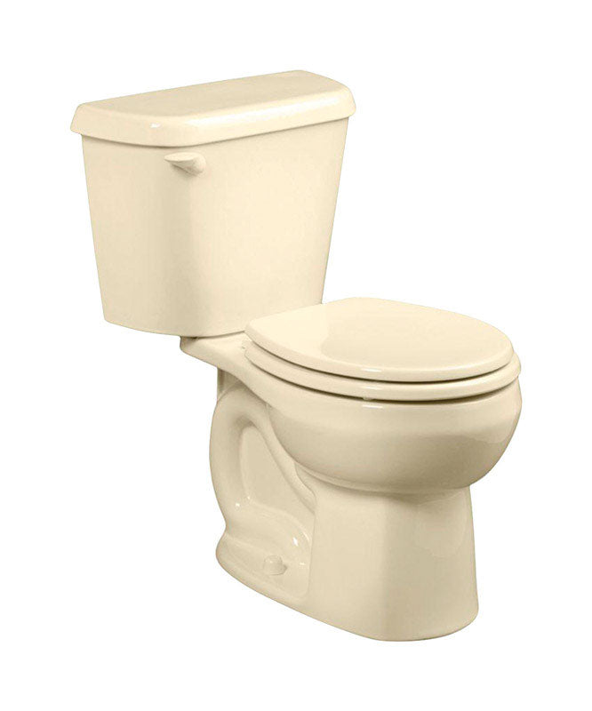 American Standard Colony 751DA101.021 Complete Toilet, Round Bowl, 1.28 gpf Flush, 12 in Rough-In, 15 in H Rim, Bone