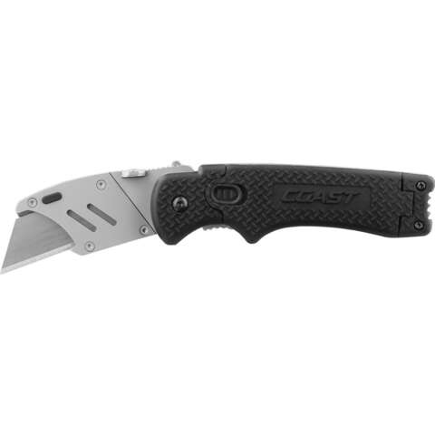 Coast Double Lock Pro 6.81 in. Folding Razor Knife Black 1 pc