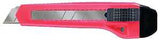 ALLWAY K700 Utility Knife, 18 mm L Blade, Steel Blade, Locking Button Handle, Neon Handle