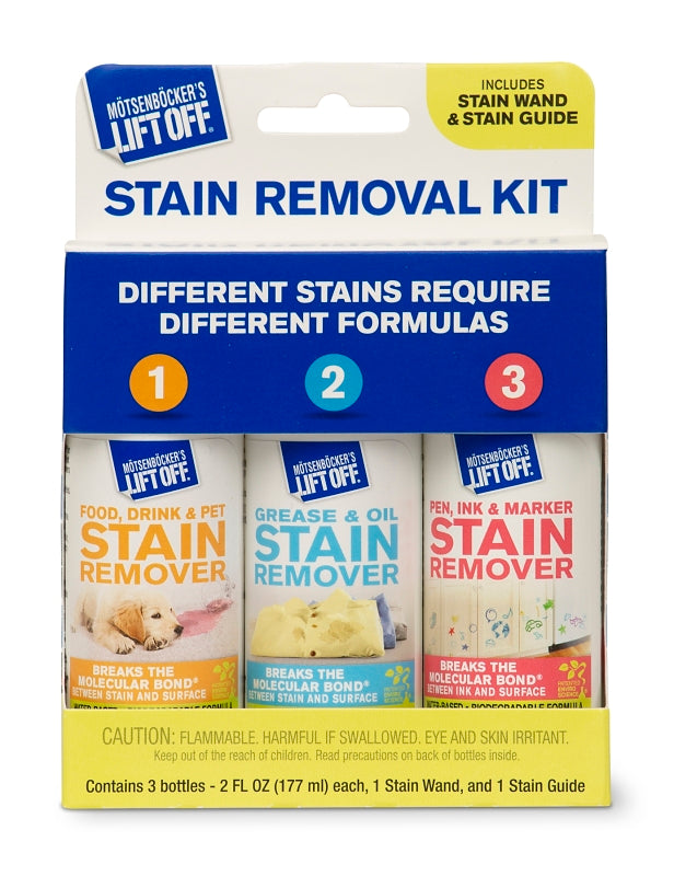 Motsenbocker's Lift Off 421-01 Stain Removal Kit, 12 oz, Liquid, Mild, Clear
