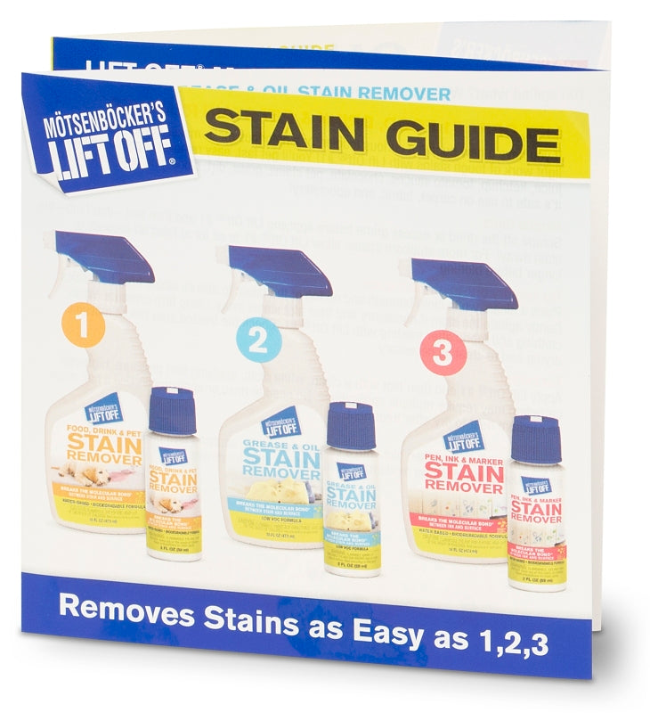 Motsenbocker's Lift Off 421-01 Stain Removal Kit, 12 oz, Liquid, Mild, Clear