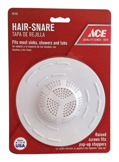 Ace 5 in. D White Plastic Sink Strainer, Pack of 6