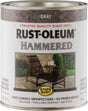 Rust-Oleum 7214502 Enamel Paint, Hammered Sheen, Gray, 1 qt, Can, 75 to 150 sq-ft/qt Coverage Area