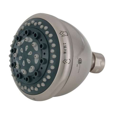 Whedon Rainbo Massage Brushed Nickel 7 settings Showerhead 2.5 gpm