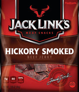 Jack Link's 10000007609 Snack, Jerky, Hickory Smoked, 2.85 oz, Beef, Brown Sugar, Citric Acid, Pack of 8