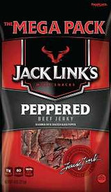 Jack Link's 10000008210 Snack, Jerky, Pepper, 8 oz, Pack of 8