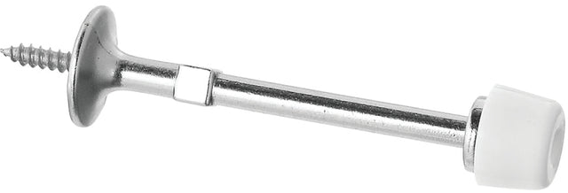 National Hardware 830102 Door Stop, Silver, 5 in W, 3 in Projection, Zinc, Satin Nickel