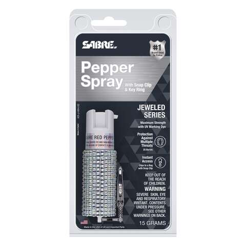 Sabre Jeweled Rhinestone Plastic Pepper Spray