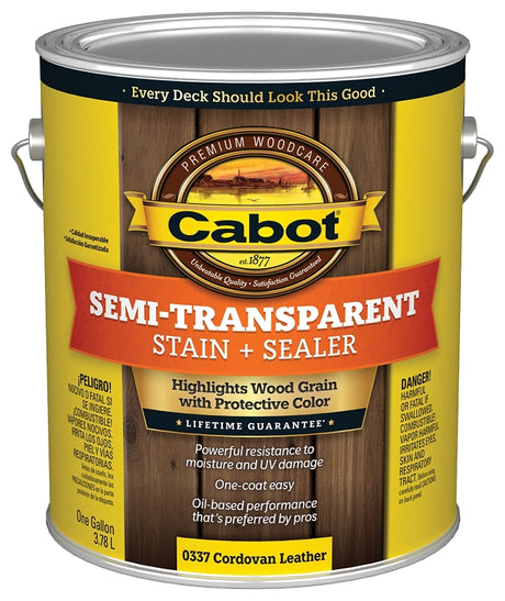 Cabot 140.0000337.007 Deck and Siding Stain, Cordovan Brown, Liquid, 1 gal, Pack of 4