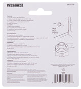 ProSource LR-005-WH-PS Door Stop, 2-1/2 in Dia Base, 2-1/2 in Dia Base x 1 in H Projection, Steel & Rubber