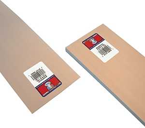 Midwest Products 4402 Basswood Sheet, 1 in H, 24 in L, 4 in W, Basswood, Pack of 10