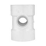 Charlotte Pipe Schedule 40 4 in. Hub X 4 in. D Hub PVC Sanitary Tee 1 pk