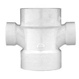 Charlotte Pipe Schedule 40 4 in. Hub X 4 in. D Hub PVC Sanitary Tee 1 pk
