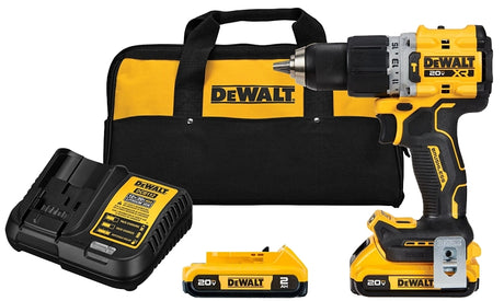 DEWALT XR 20V MAX Series DCD805D2 Hammer Drill/Driver Kit, Battery Included, 20 V, 2 Ah, 1/2 in Chuck
