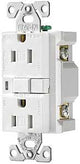 Eaton Wiring Devices TRAFCI15W-K AFCI Receptacle, 2 -Pole, 15 A, 125 V, Back, Side Wiring, NEMA: 5-15R, White