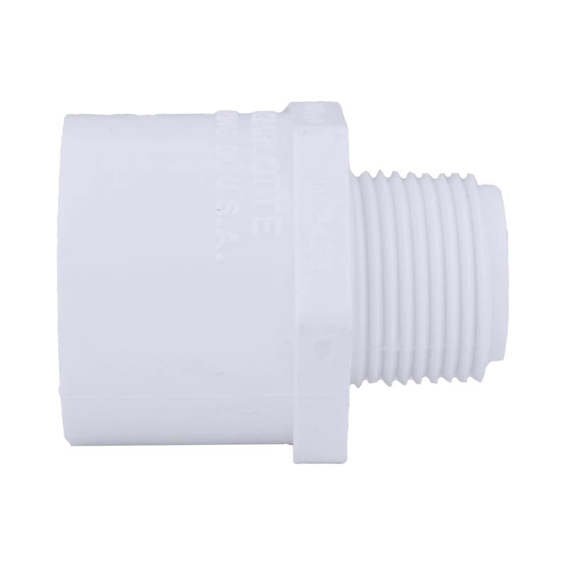 Charlotte Pipe Schedule 40 3/4 in. MPT X 1 in. D Slip PVC Pipe Adapter 1 pk, Pack of 25