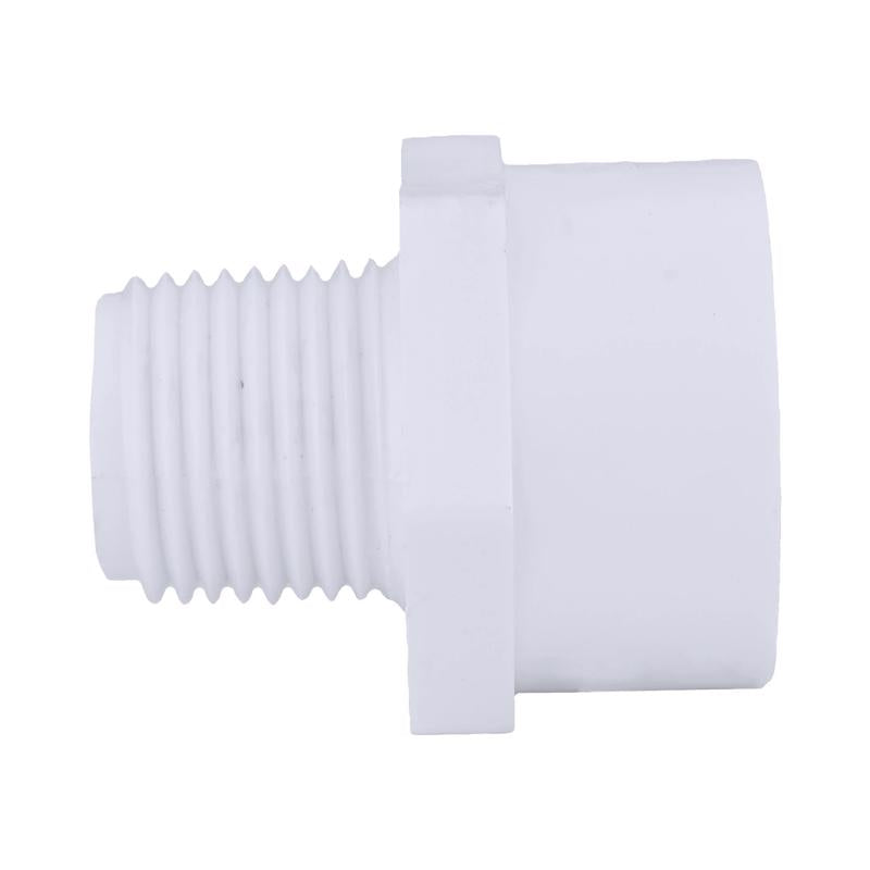Charlotte Pipe Schedule 40 1/2 in. MPT X 3/4 in. D Slip PVC Pipe Adapter 1 pk, Pack of 25