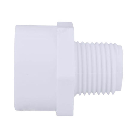 Charlotte Pipe Schedule 40 1/2 in. MPT X 3/4 in. D Slip PVC Pipe Adapter 1 pk, Pack of 25