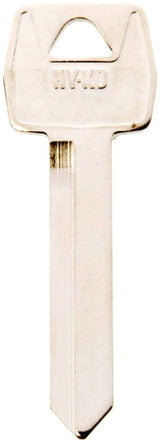 Hy-Ko 11010H54 Key Blank, Brass, Nickel, For: Ford Vehicle Locks, H54 Key Number, Pack of 10